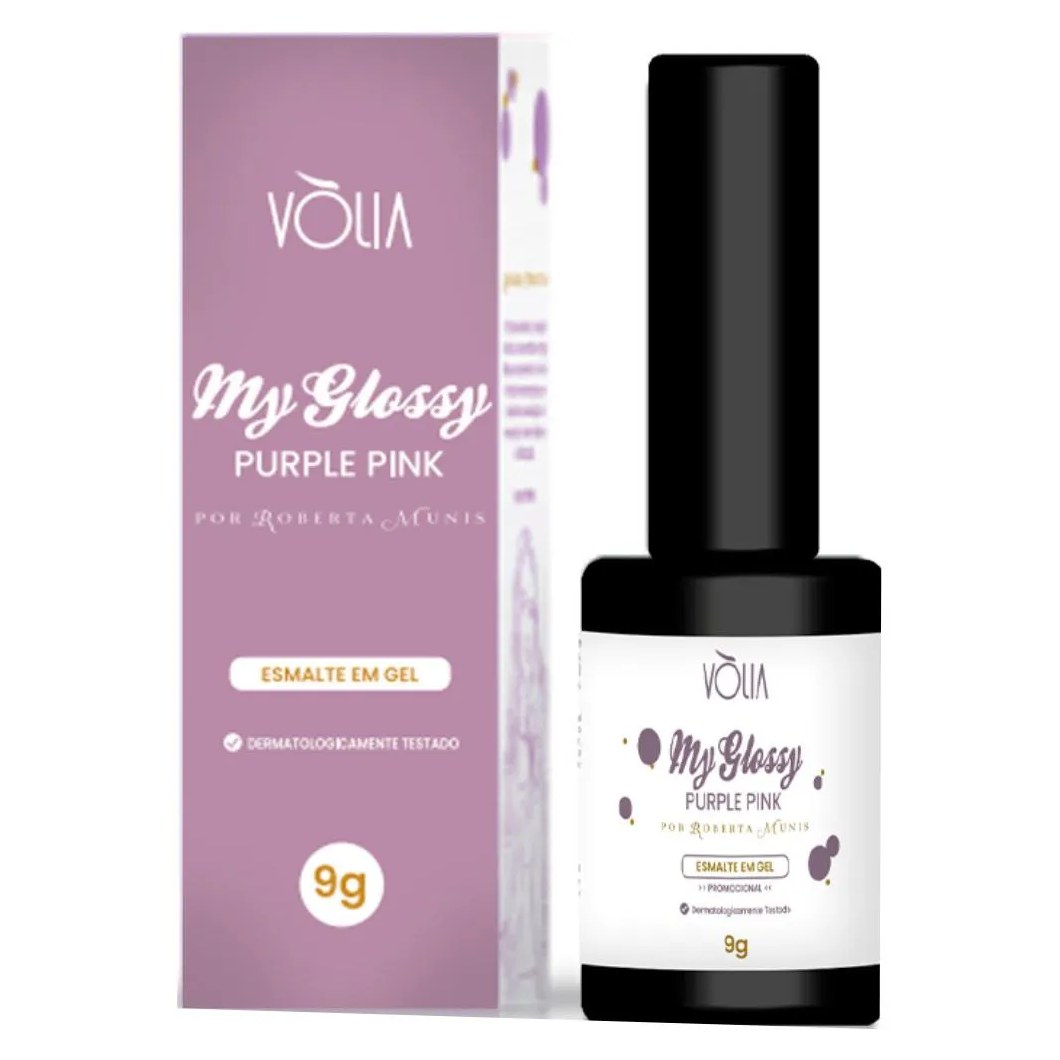 Esmalte em Gel My Glossy Purple Pink 9g Volia