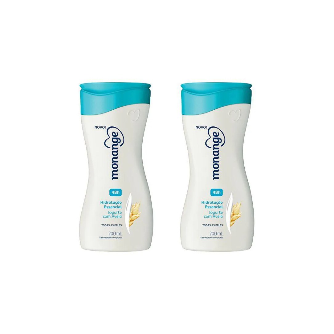 Hidratante Corporal Monange 200ml Iogurte C / Aveia - Kit C / 2un