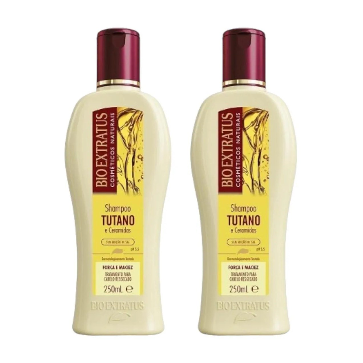 Kit 2 Shampoo Limpeza Suave Tutano 250 Ml Bio Extratus