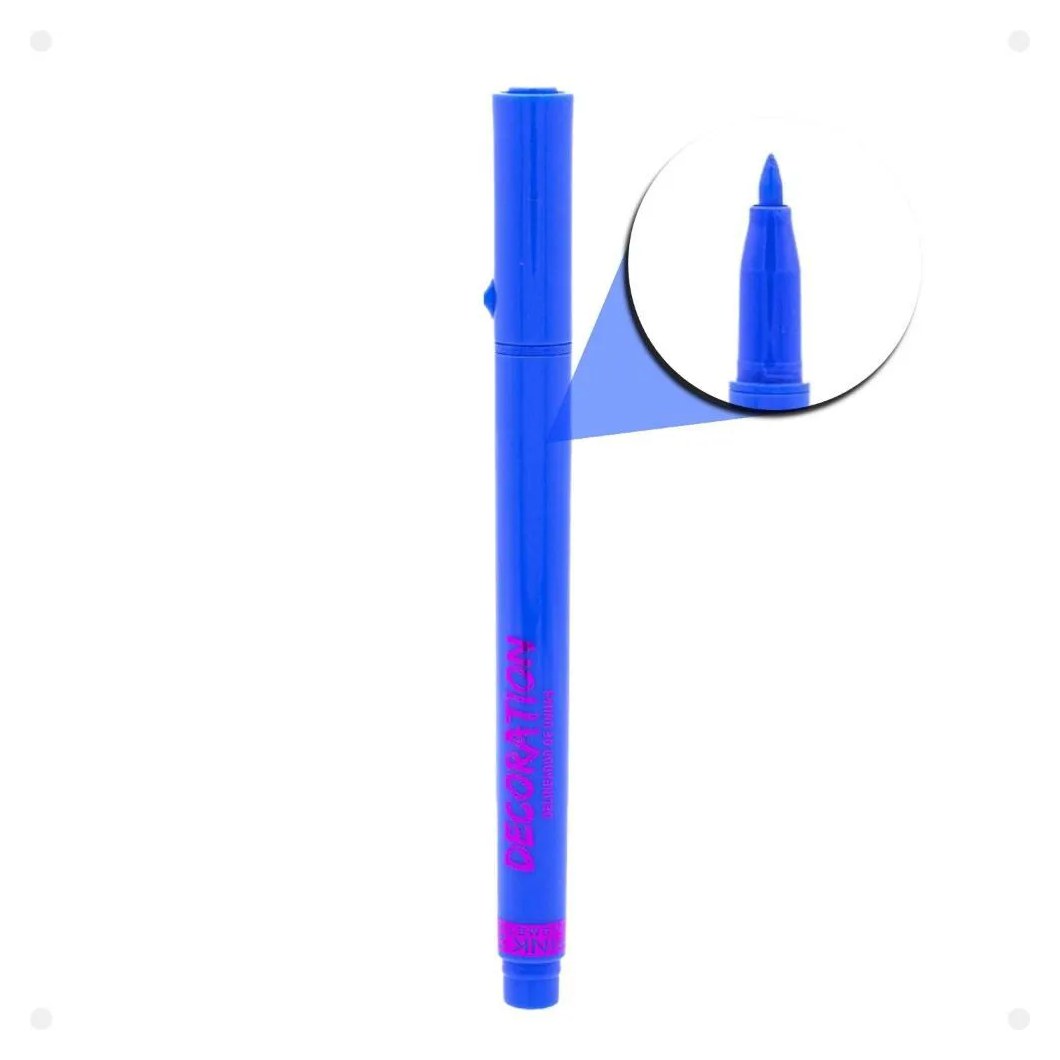 Caneta Delineadora de Unhas Pink 21 Decoration Azul 3,2G
