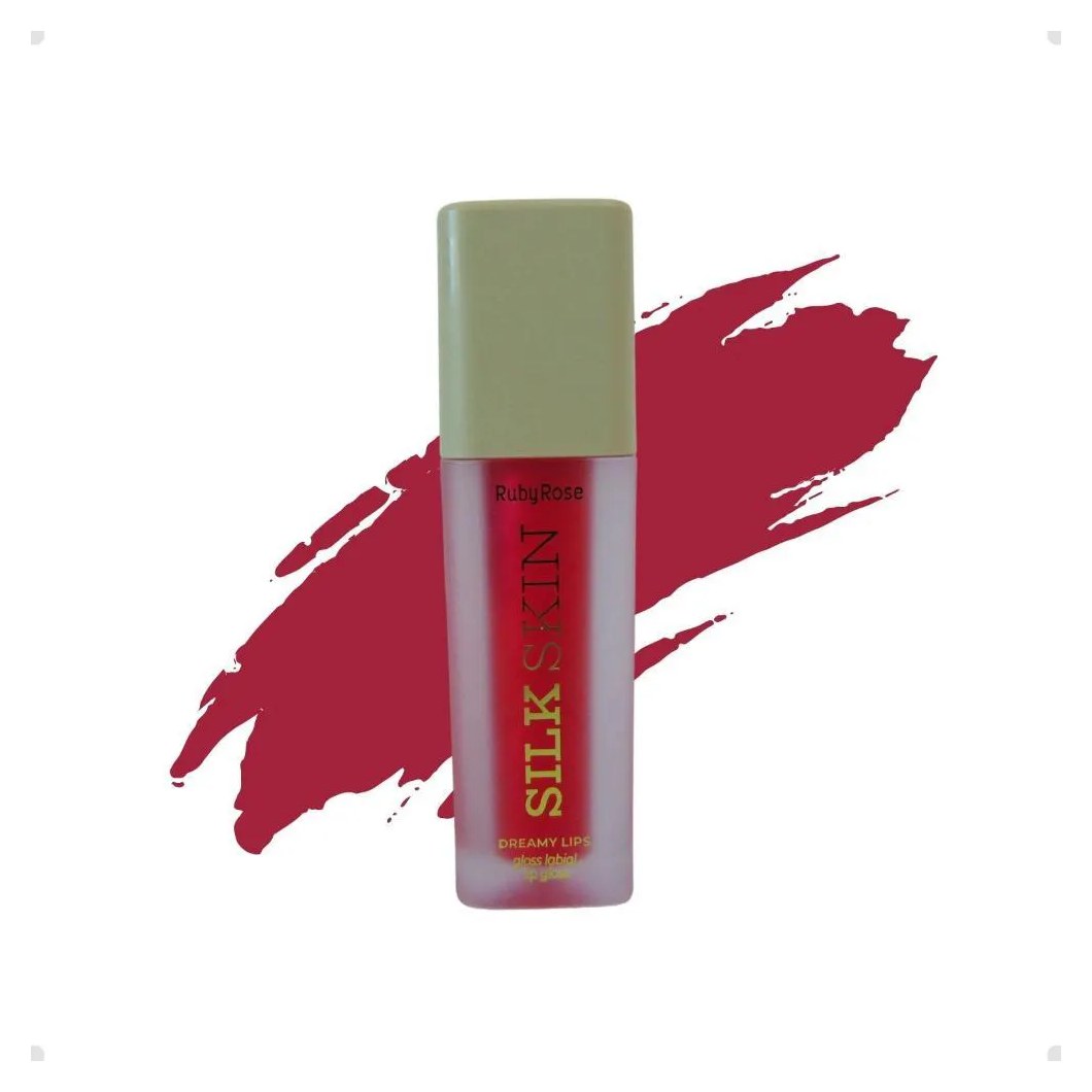 Lip Gloss Ruby Rose Silk Skin Dreamy Lips Red Shimmer 5ml Hb-f7200-2
