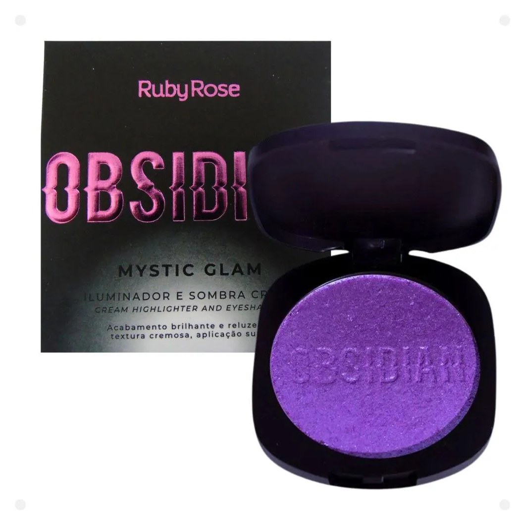 Iluminador e Sombra Cream Ruby Rose Obsidian Mystic Glam Amethyst 4,5g Hb-2600-2