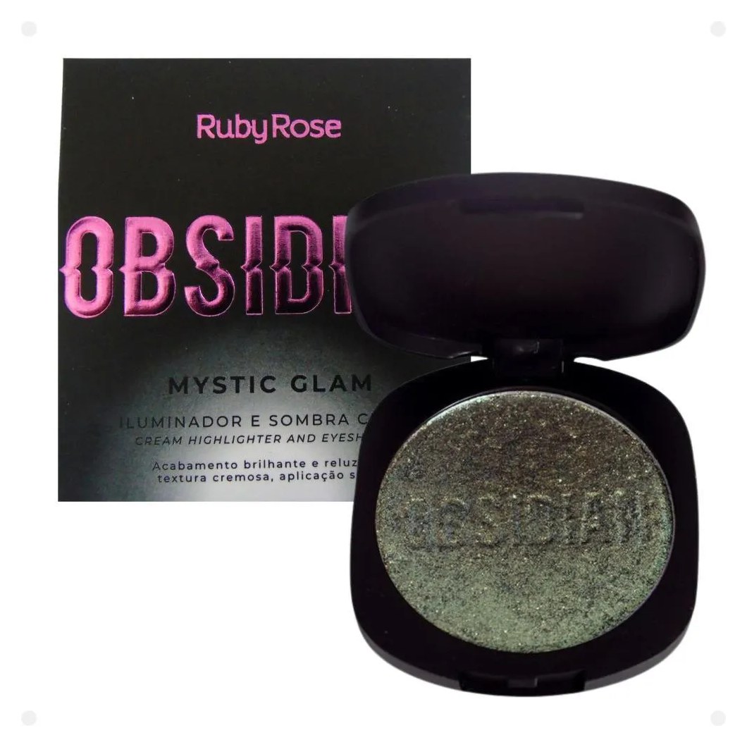 Iluminador e Sombra Cream Ruby Rose Obsidian Mystic Glam Emerald 4,5g Hb-2600-4