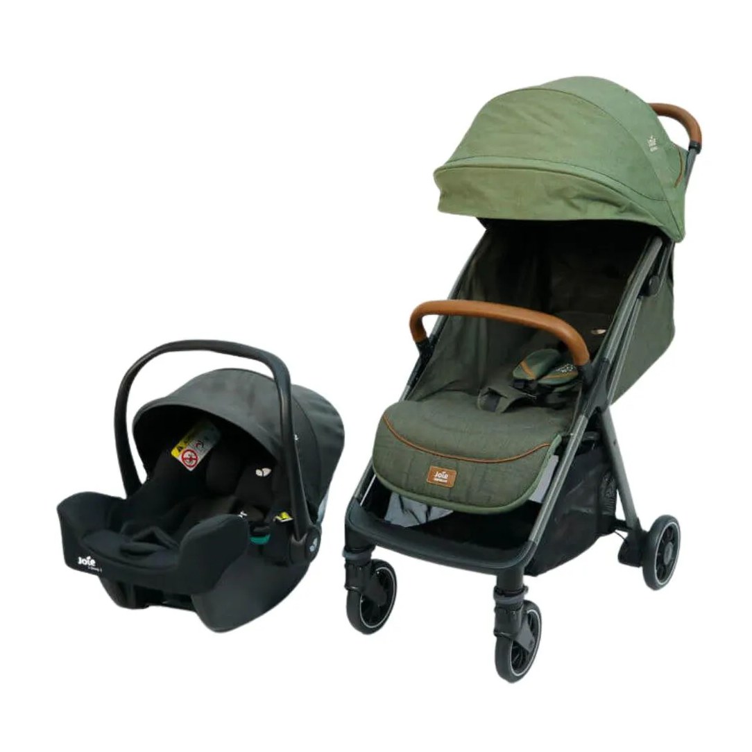 Carrinho de Bebê Combo Parcel Verde Pine com Bebê Conforto I-snug Joie
