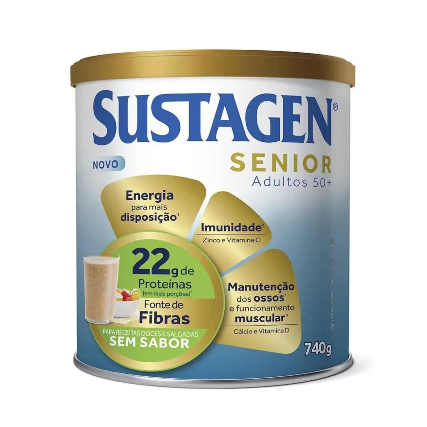 Complemento Alimentar Sustagen Senior Adultos 50+ Sem Sabor 740g