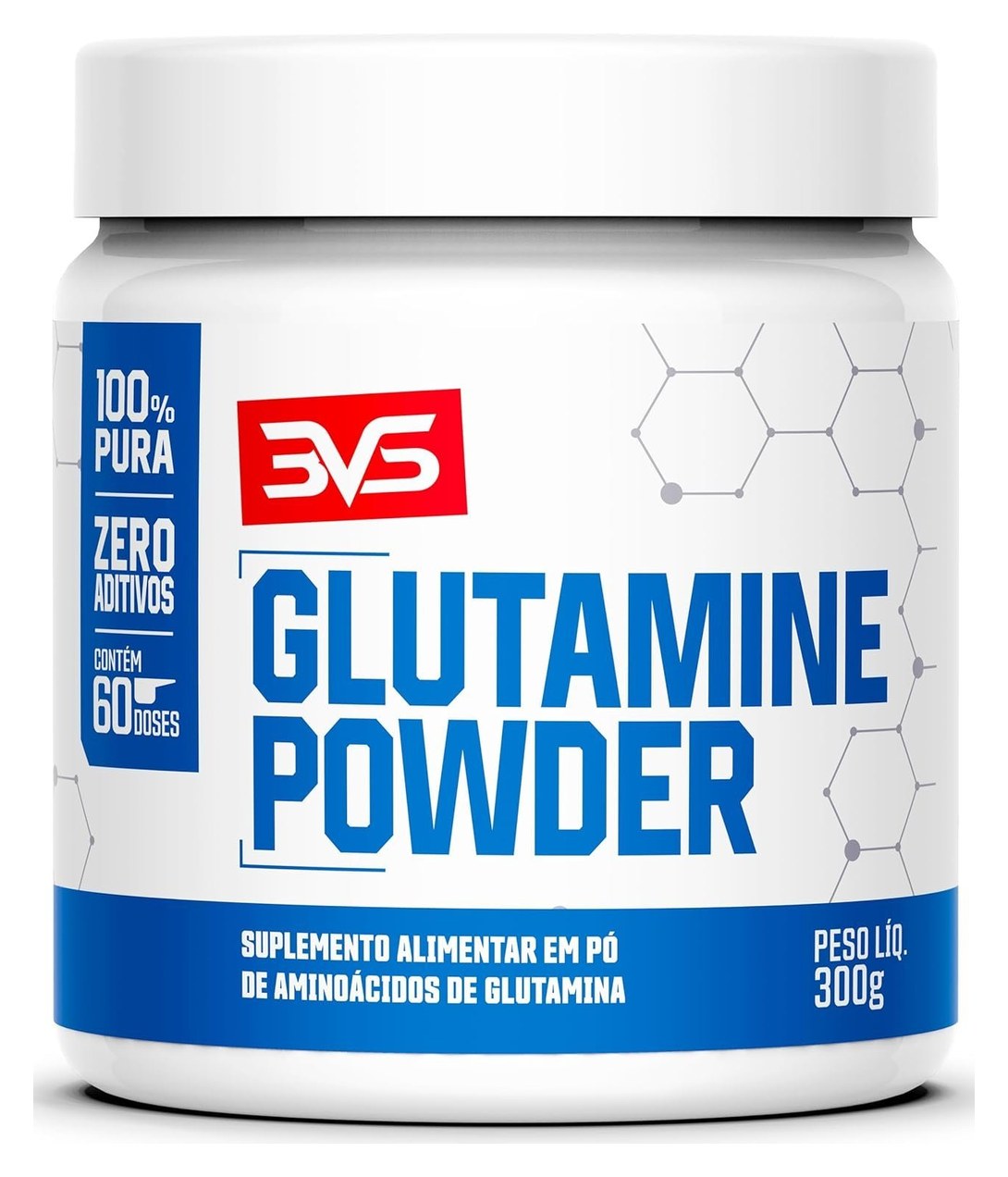 3VS Nutrition Glutamine Powder 300g 100% Glutamina Pura