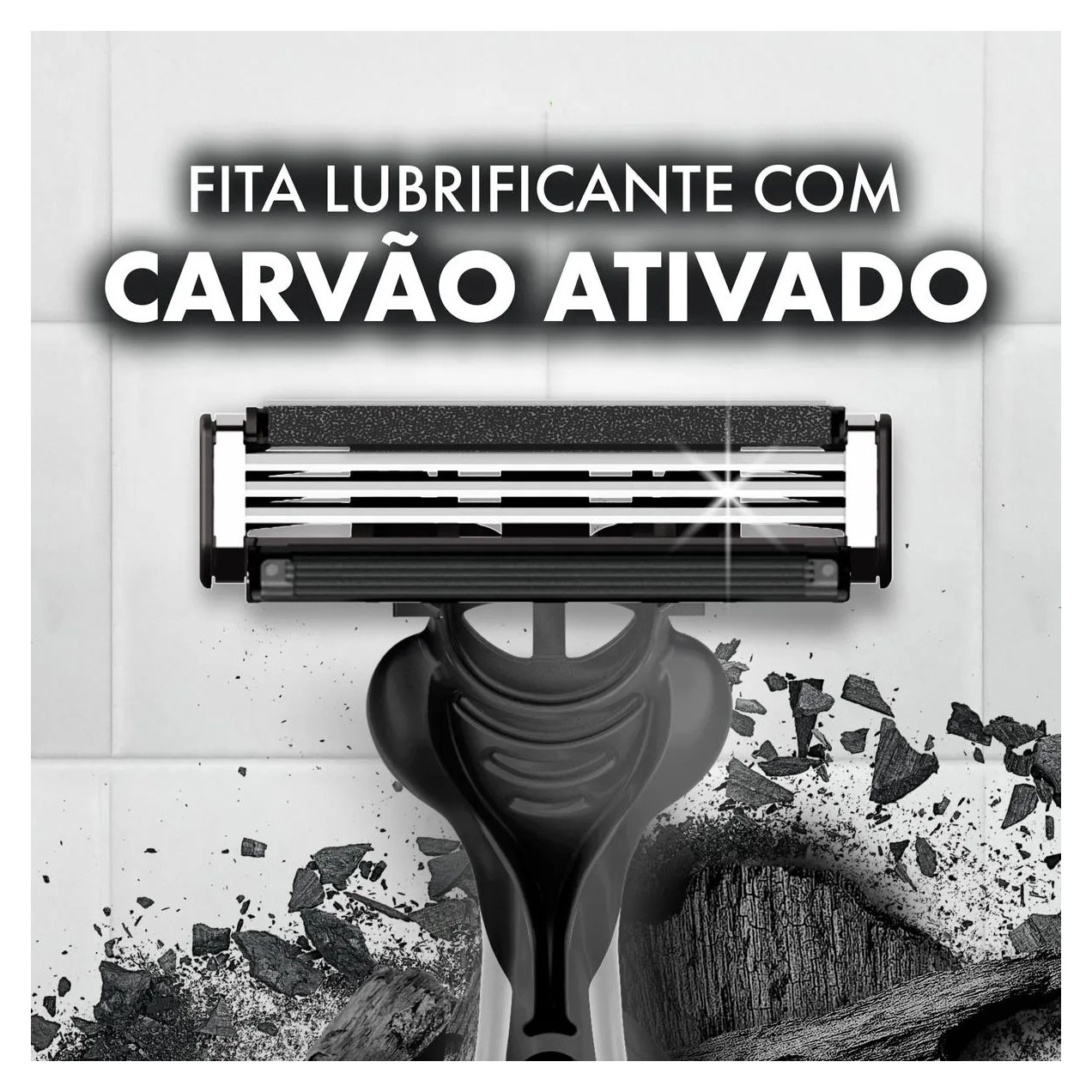Aparelho de Barbear Descartável Gillette Prestobarba 3 Carvão Ativado 4 unidades