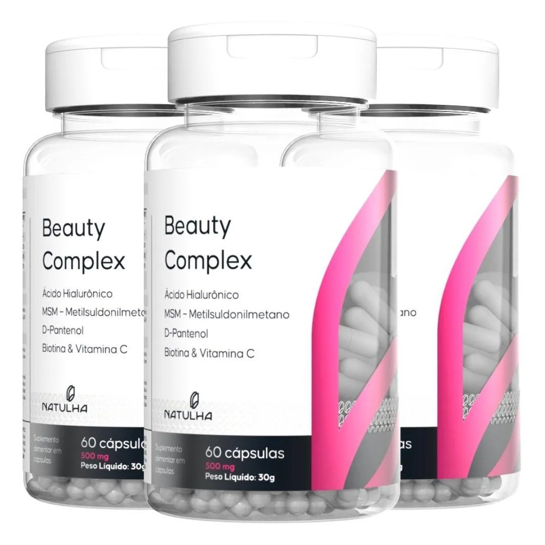 Kit 3x Beauty Complex 60 cápsulas - Natulha