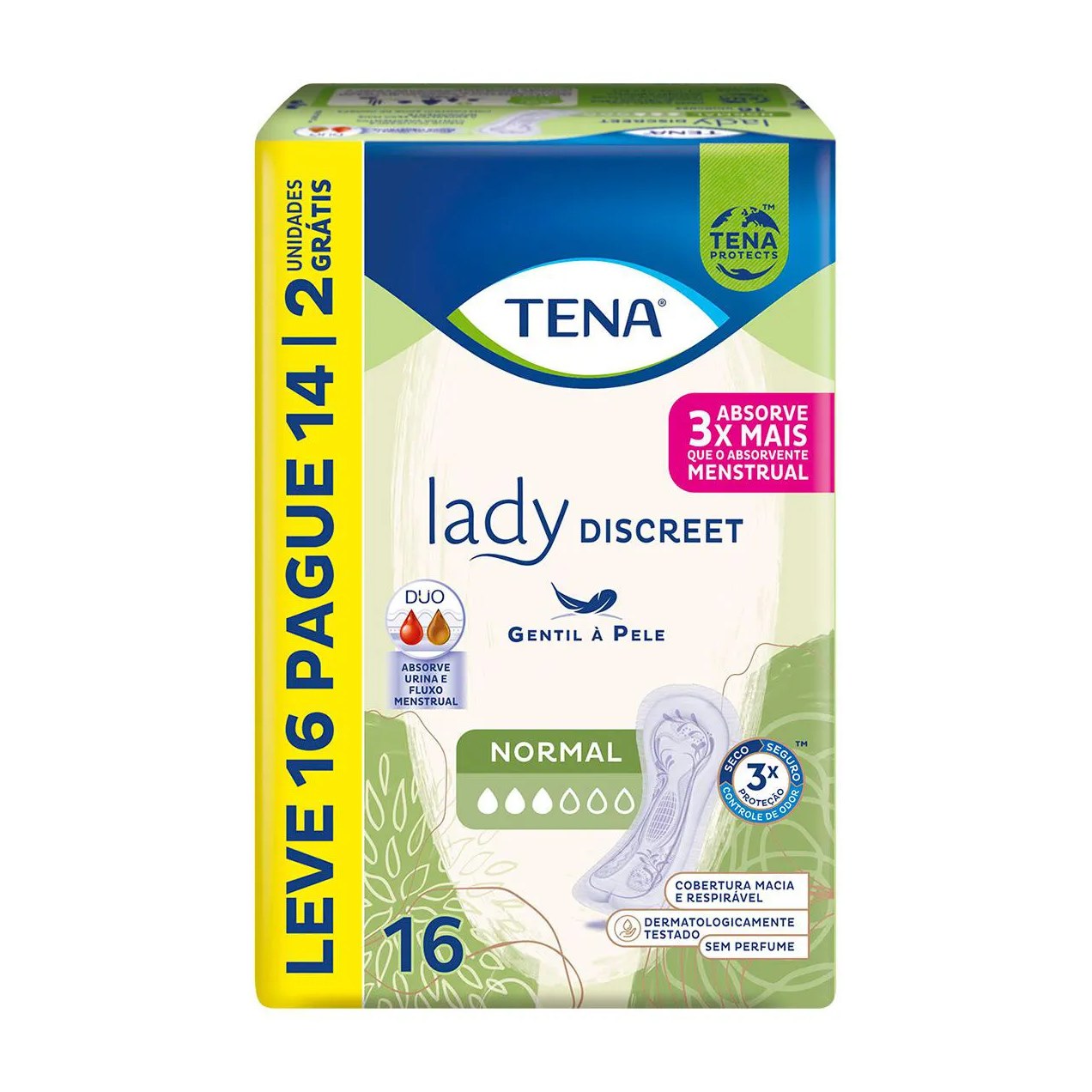 Absorvente Tena Lady Discreet Normal 16 unidades