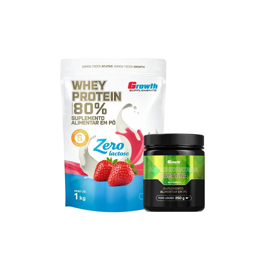 Kit Whey Protein Concentrado Zero + Creatina Monohidratada 250g