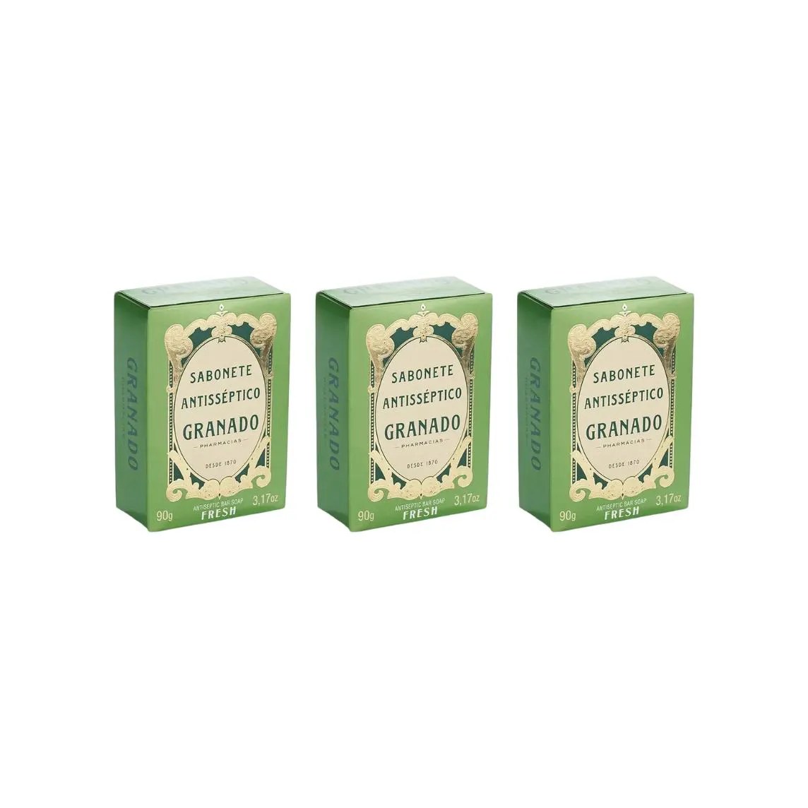 Sabonete Granado 90g Antiseptico Fresh - Kit C / 3un