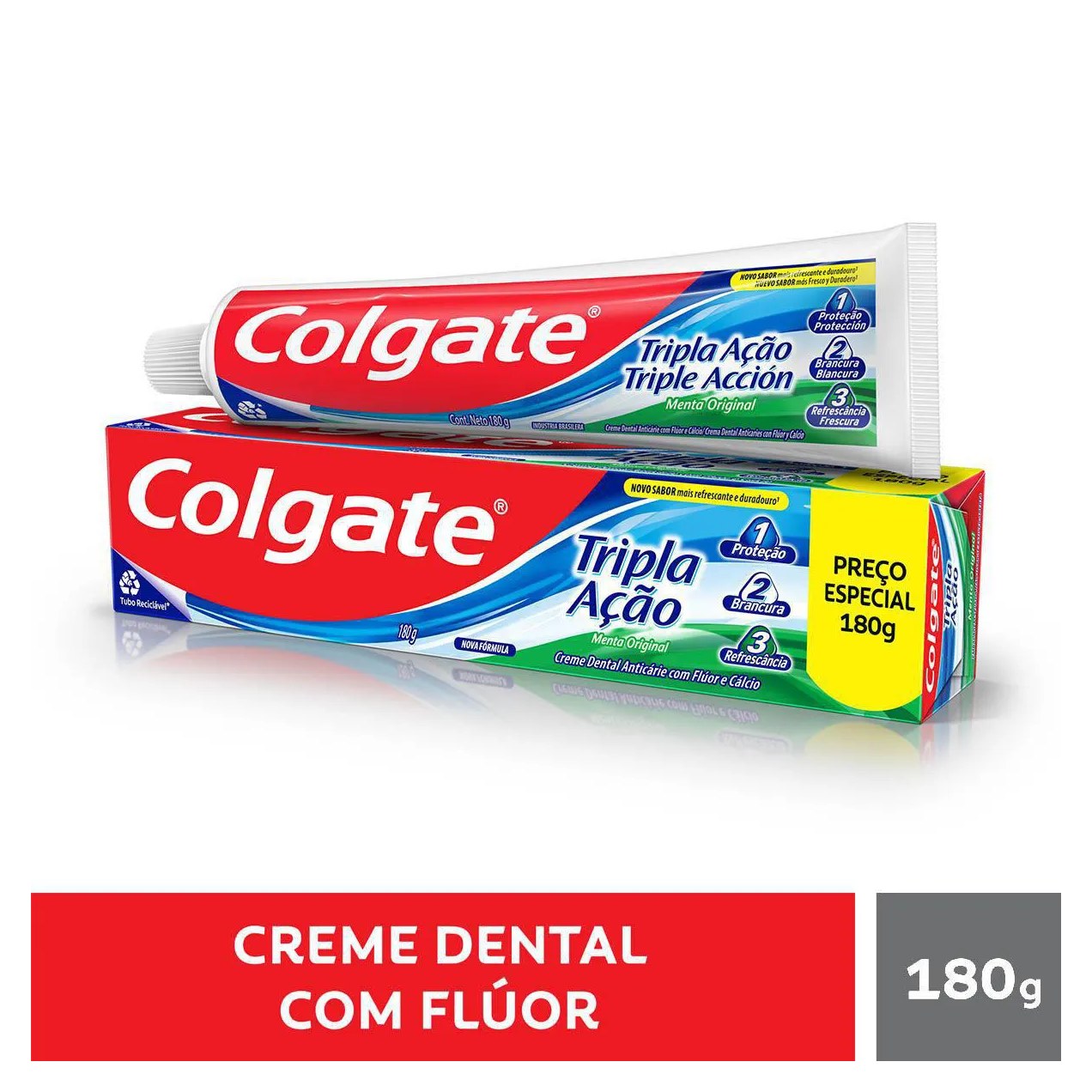 Creme Dental Colgate Tripla Ação Anticárie Menta Original 180g