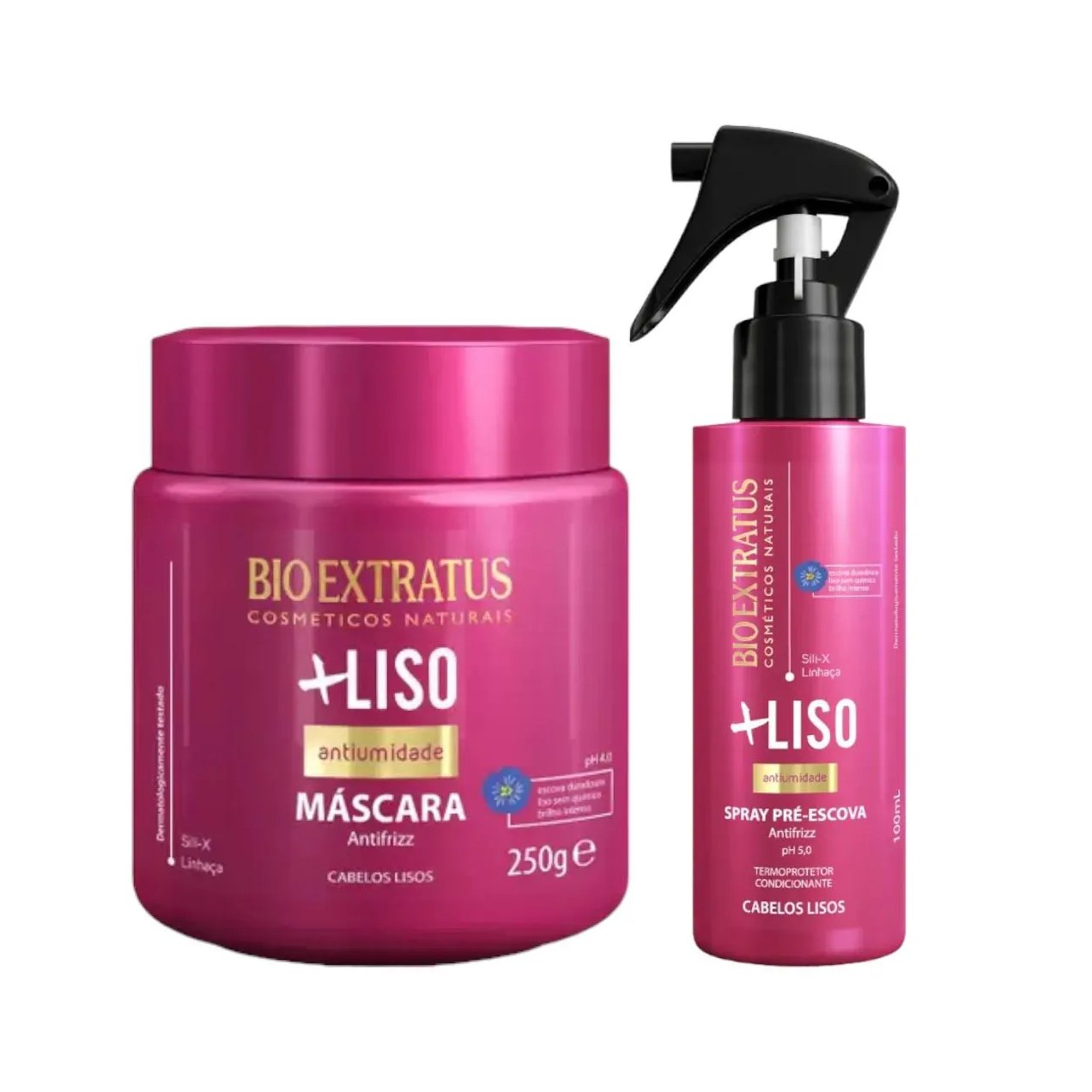 Kit Mais Liso 1 Máscara 250Ml 1 Spray 100Ml