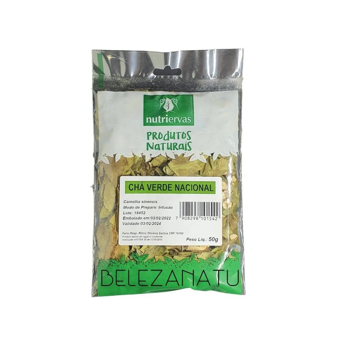 Chá Nutriervas Verde Nacional 50g