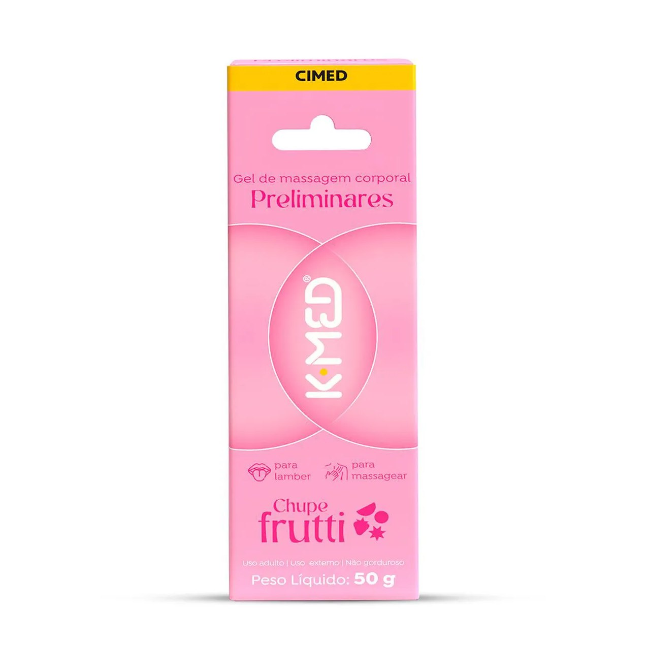 Gel de Massagem Corporal Preliminares K-Med Chupe Frutti 50g