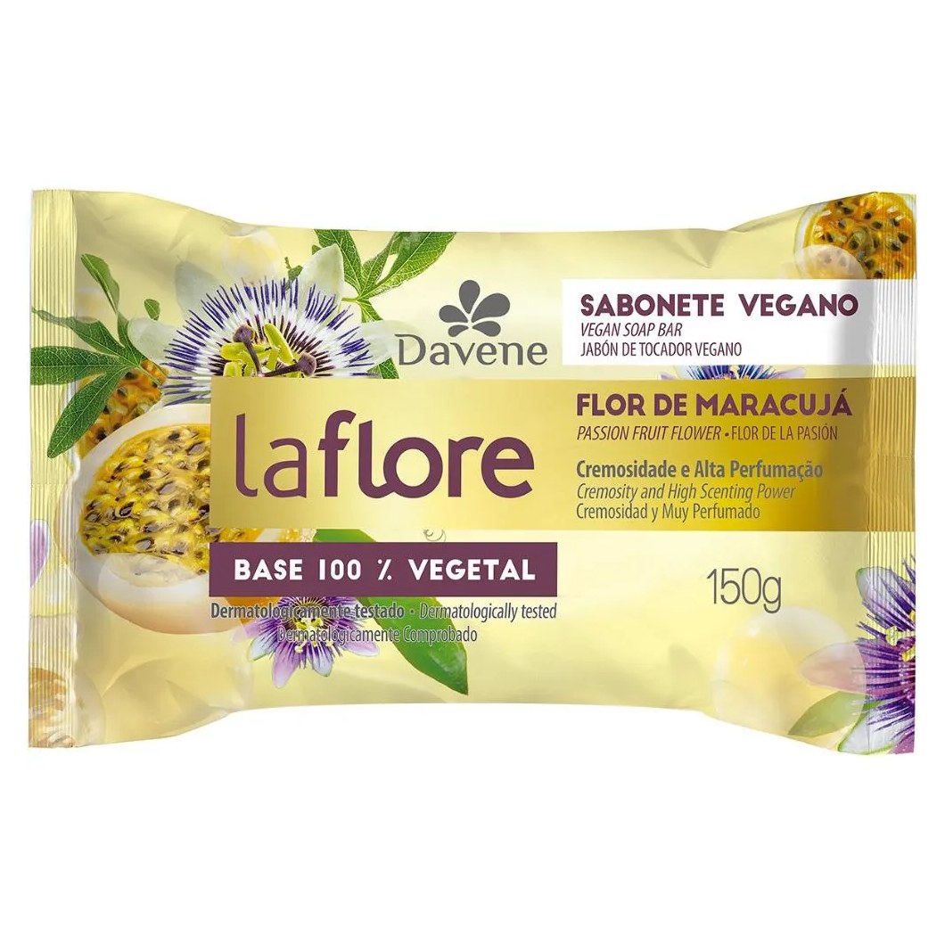 La Flore Sabonete Barra Vegetal Flor de Maracuja 150g Davene