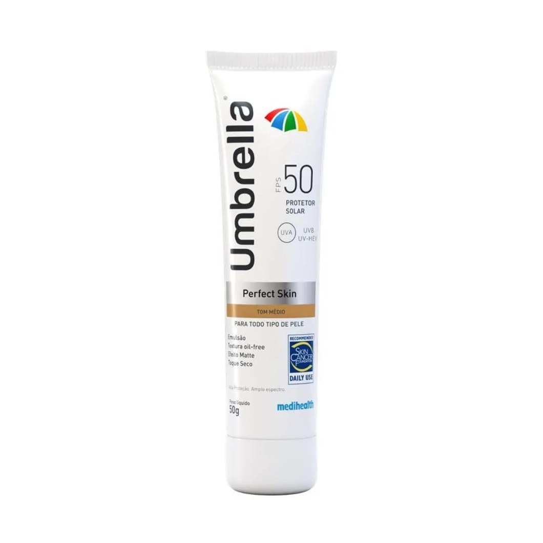 Protetor Solar Umbrella Perfect Skin Tom Médio Fps50 50g
