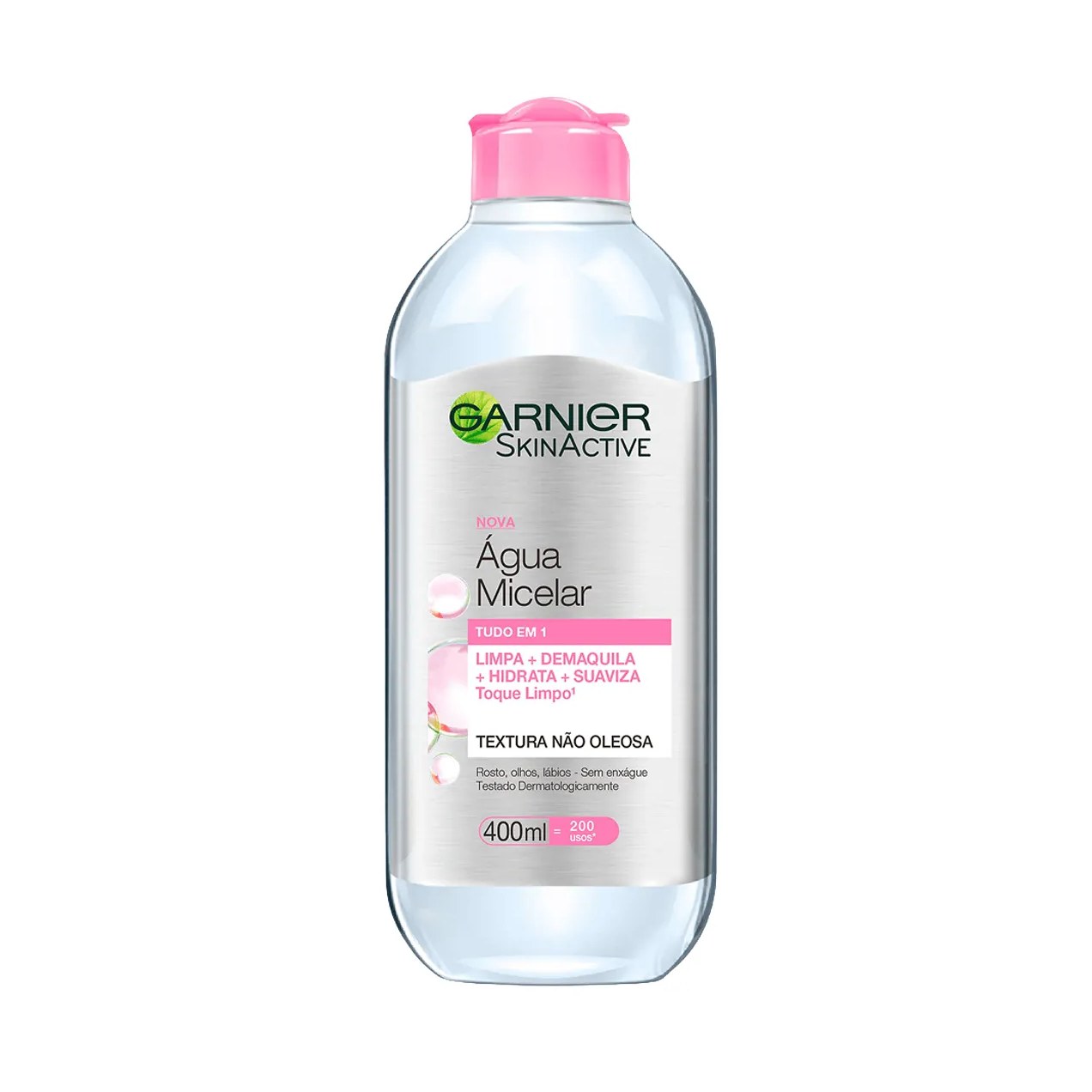 Água Micelar Garnier SkinActive Tudo em 1 Textura Não Oleosa Remove Maquiagem Sem Esfregar 400ml