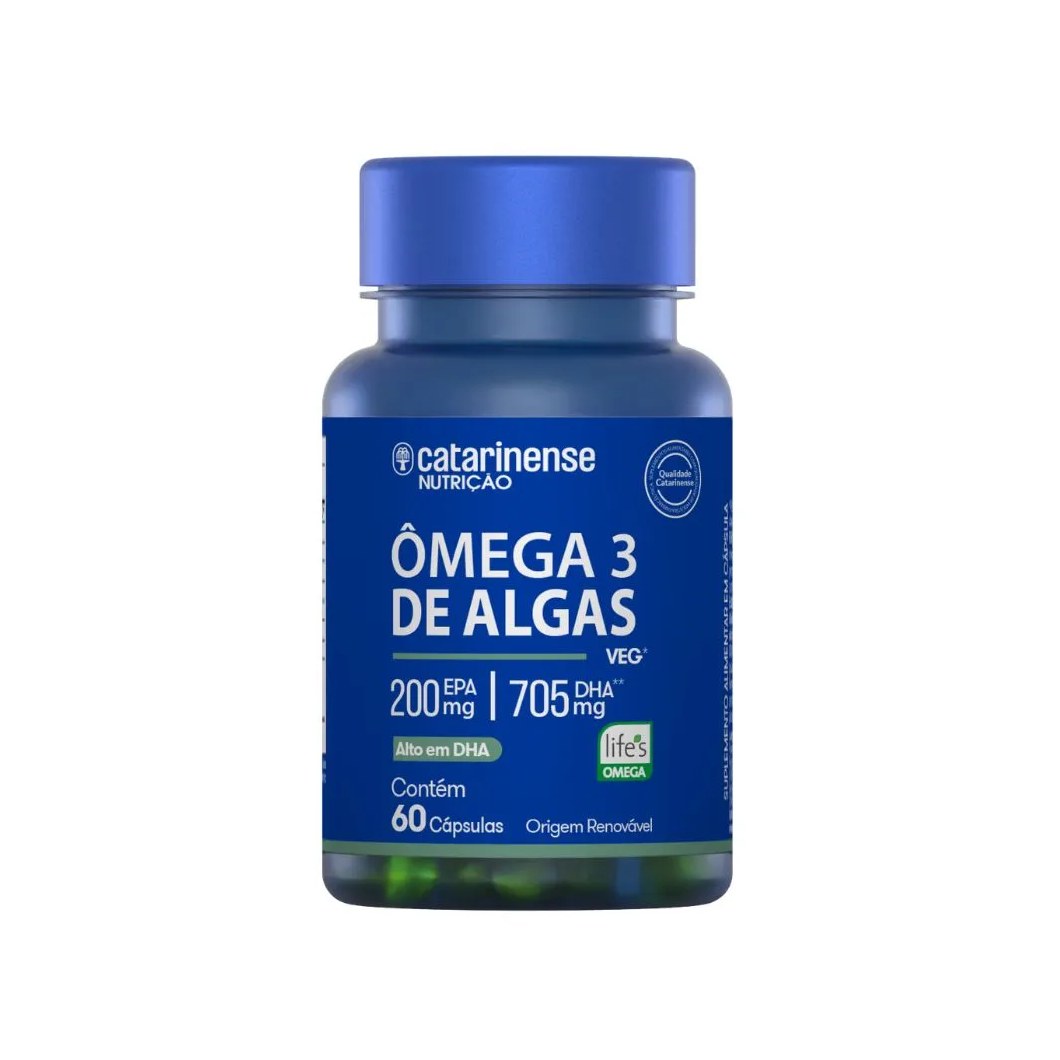Omega 3 Biocultivado De Algas Catarinense Com 60 Capsulas