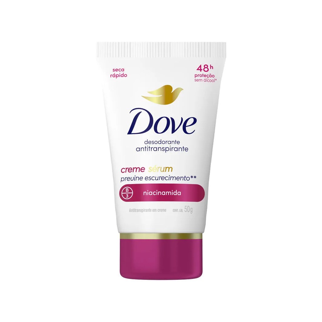 Desodorante Dove Creme Serum Bisnaga Previne Escurecimento 50gr