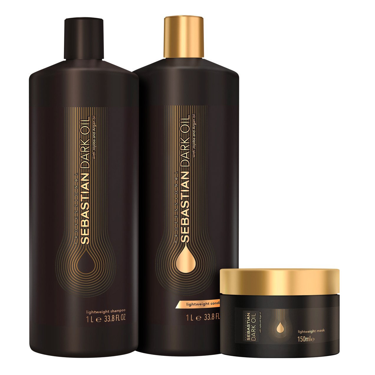 Kit Sebastian Professional Dark Oil Basic Salon Trio (3 Produtos)