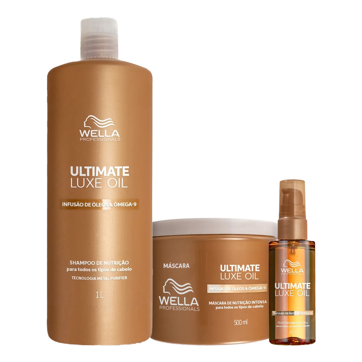 Kit Wella Professionals Ultimate Luxe Oil Salon Trio (3 Produtos)
