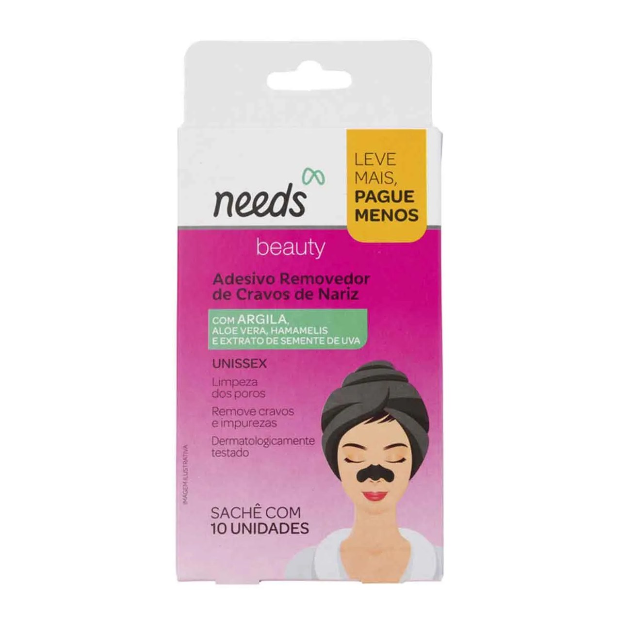 Adesivo Removedor de Cravos Needs Beauty 10 Unidades