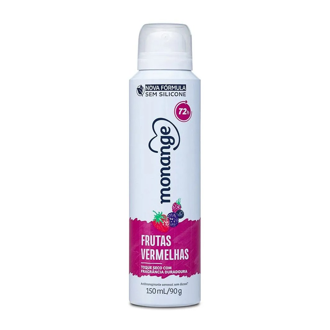 Desodorante Feminino Aerosol Monange Frutas Vermelhas 150ml