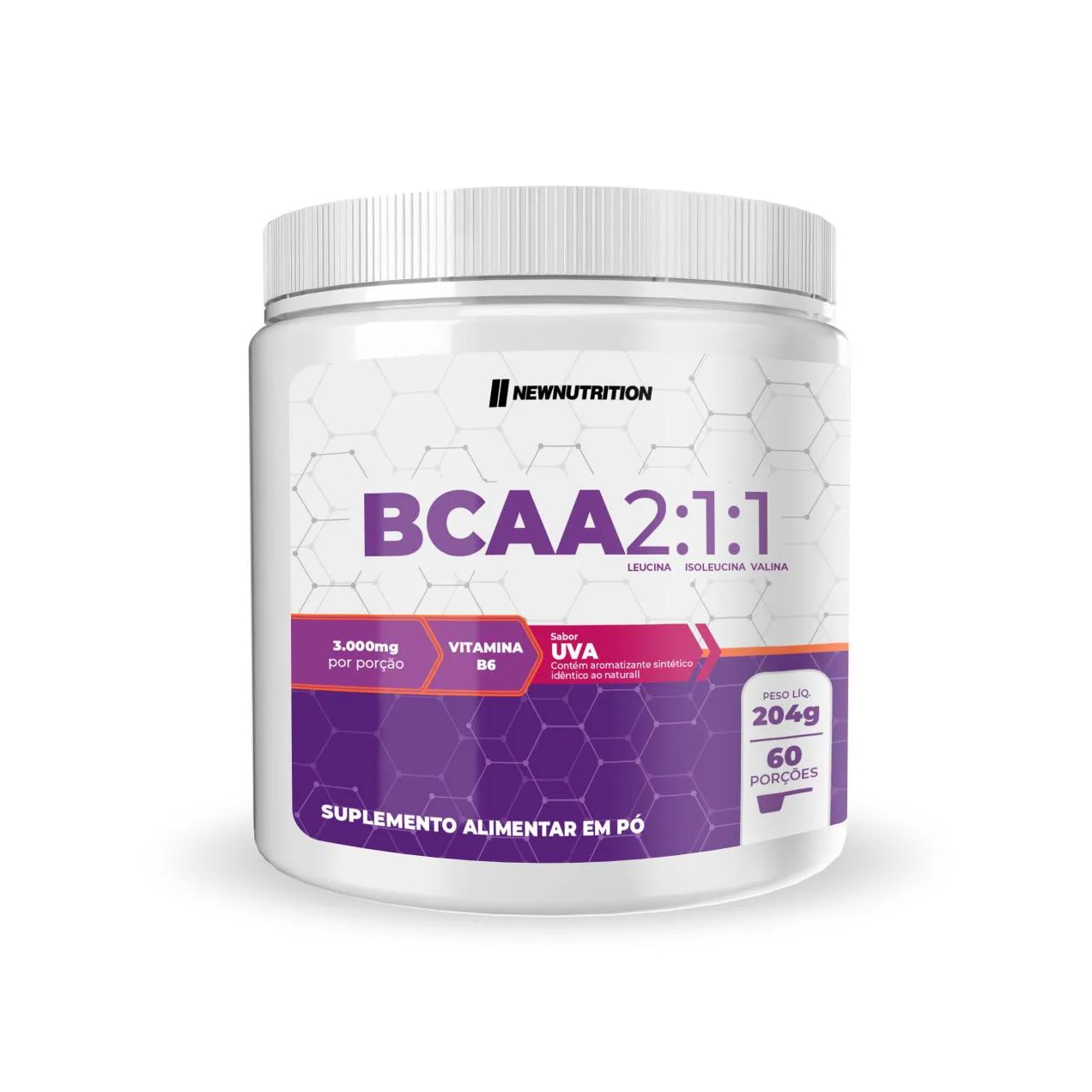 BCAA 2:1:1 Newnutrition Uva 204g