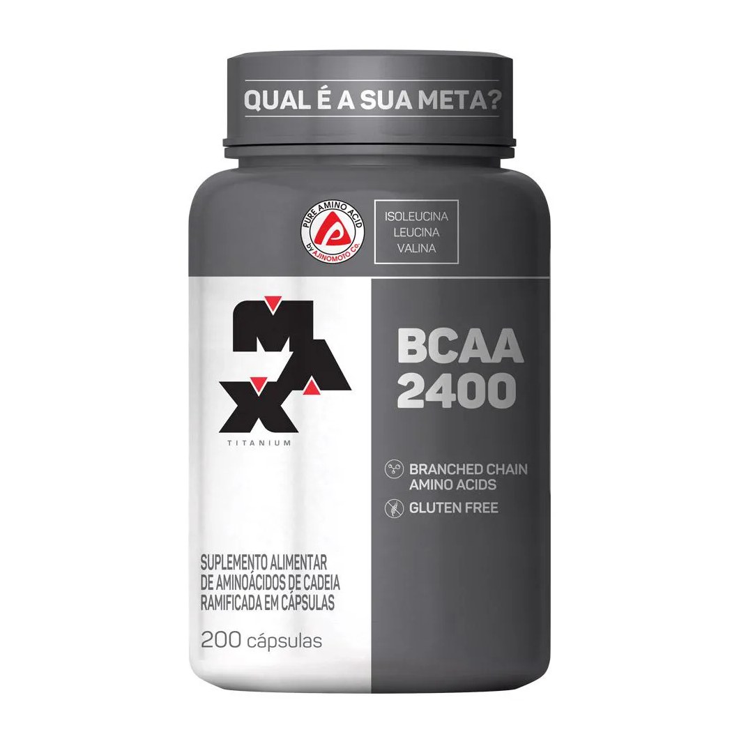 Bcaa Max Titanium 2400mg 200 cápsulas
