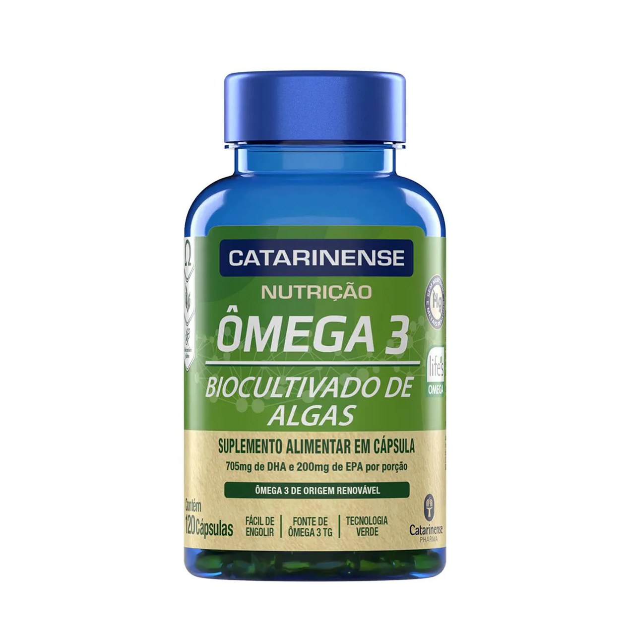 Ômega 3 Biocultivado de Algas Catarinense Nutrição 120 Cápsulas