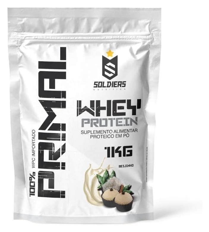 Whey Protein Primal 1Kg – Importado – Soldiers Nutrition Sabor:Beijinho