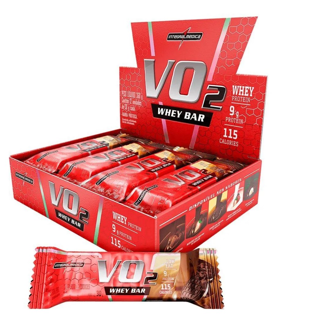 Barra de Proteína Vo2 Slim Integralmédica Cookies 30g 12 unidades