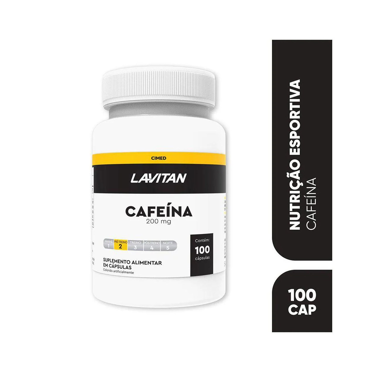 Cafeína Lavitan 200mg 100 cápsulas