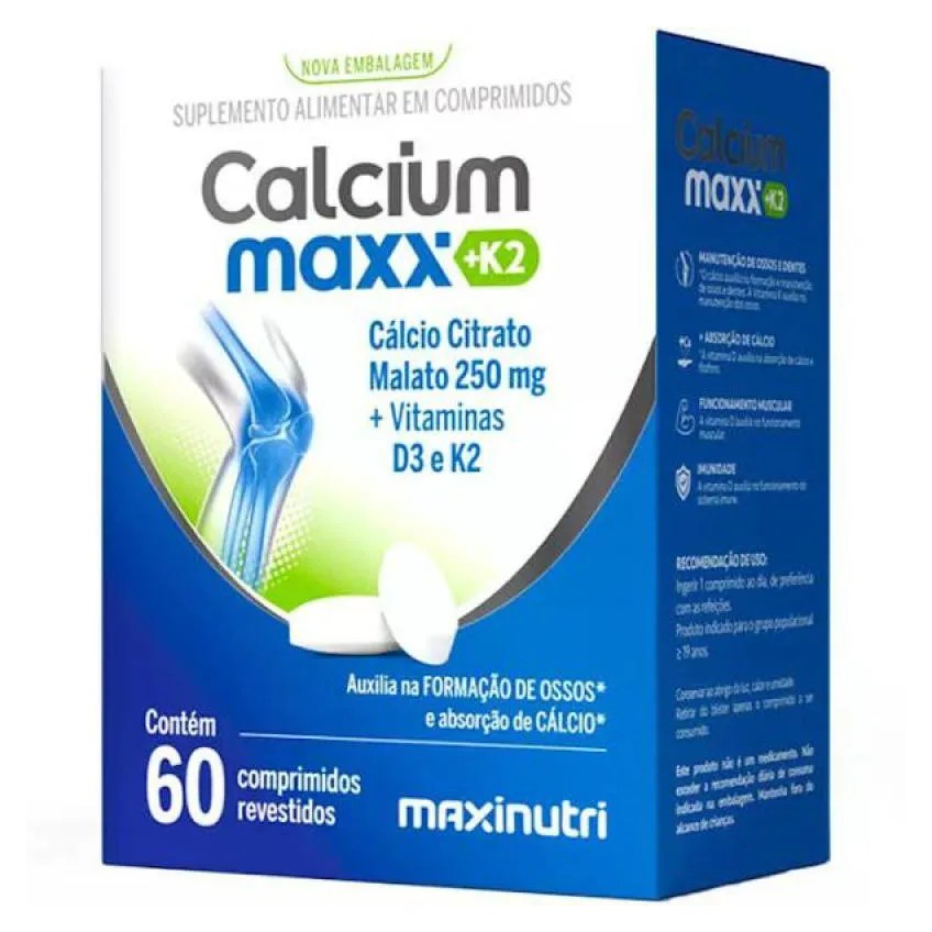 Calcium Maxx K2 250mg 60 Comprimidos Maxinutri