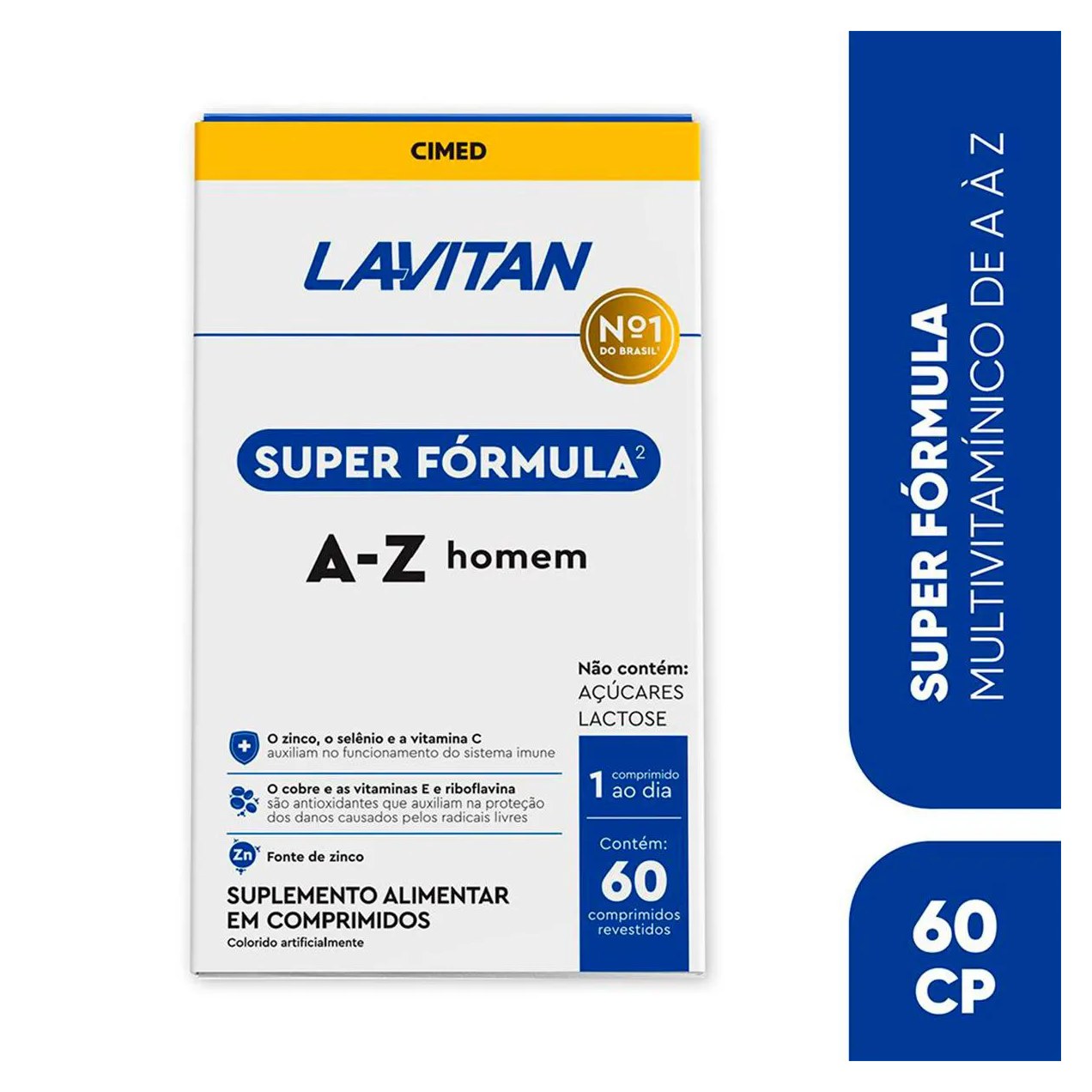 Polivitamínico Lavitan Super Fórmula A-Z Homem 60 comprimidos