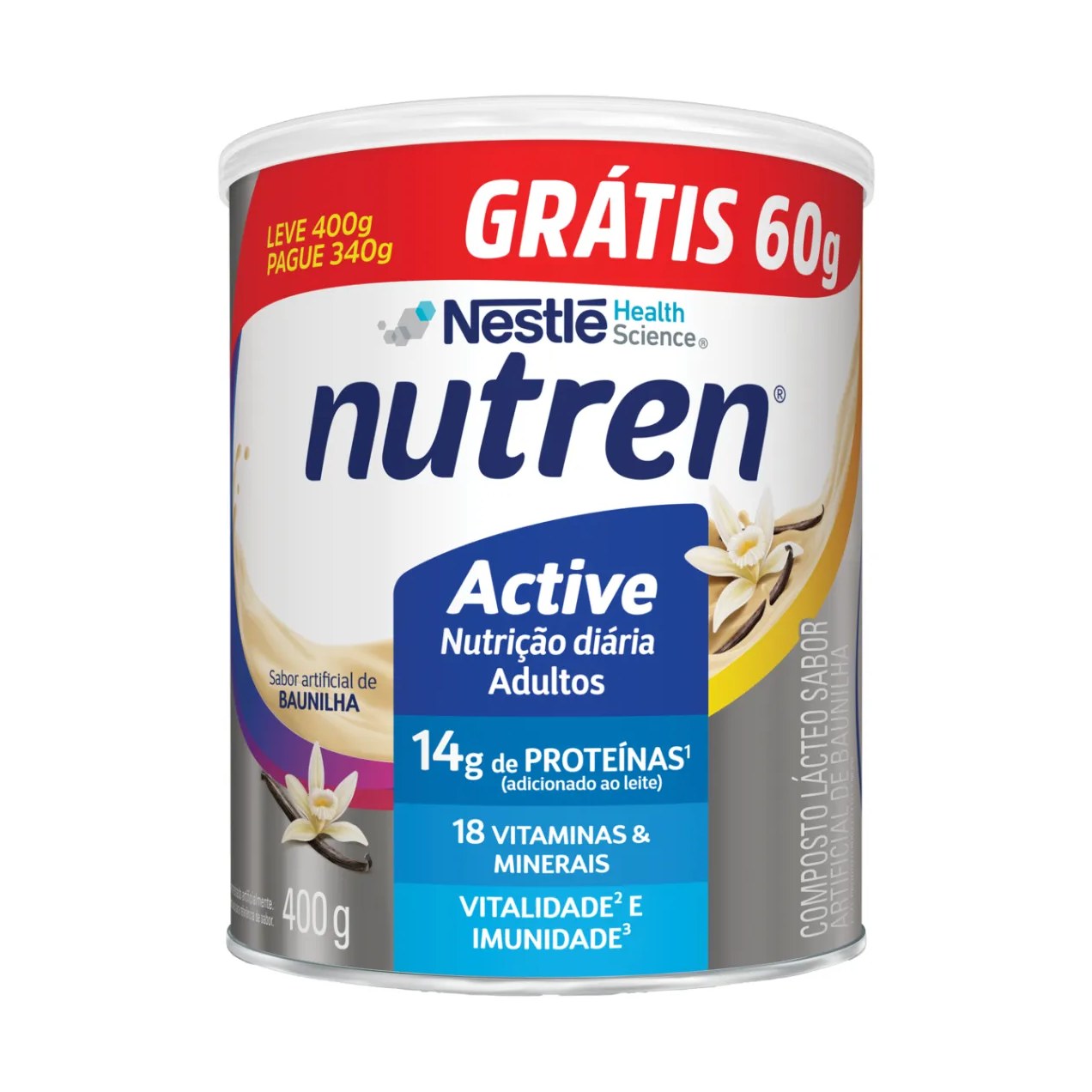 Composto Lácteo Nestlé Nutren Active Baunilha 400g