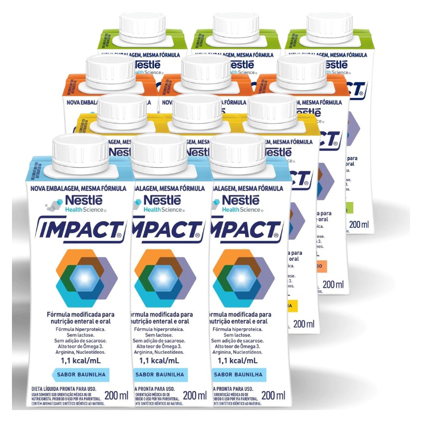 Nutrição Enteral E Oral Impact Sabores 200Ml 12 Unidades