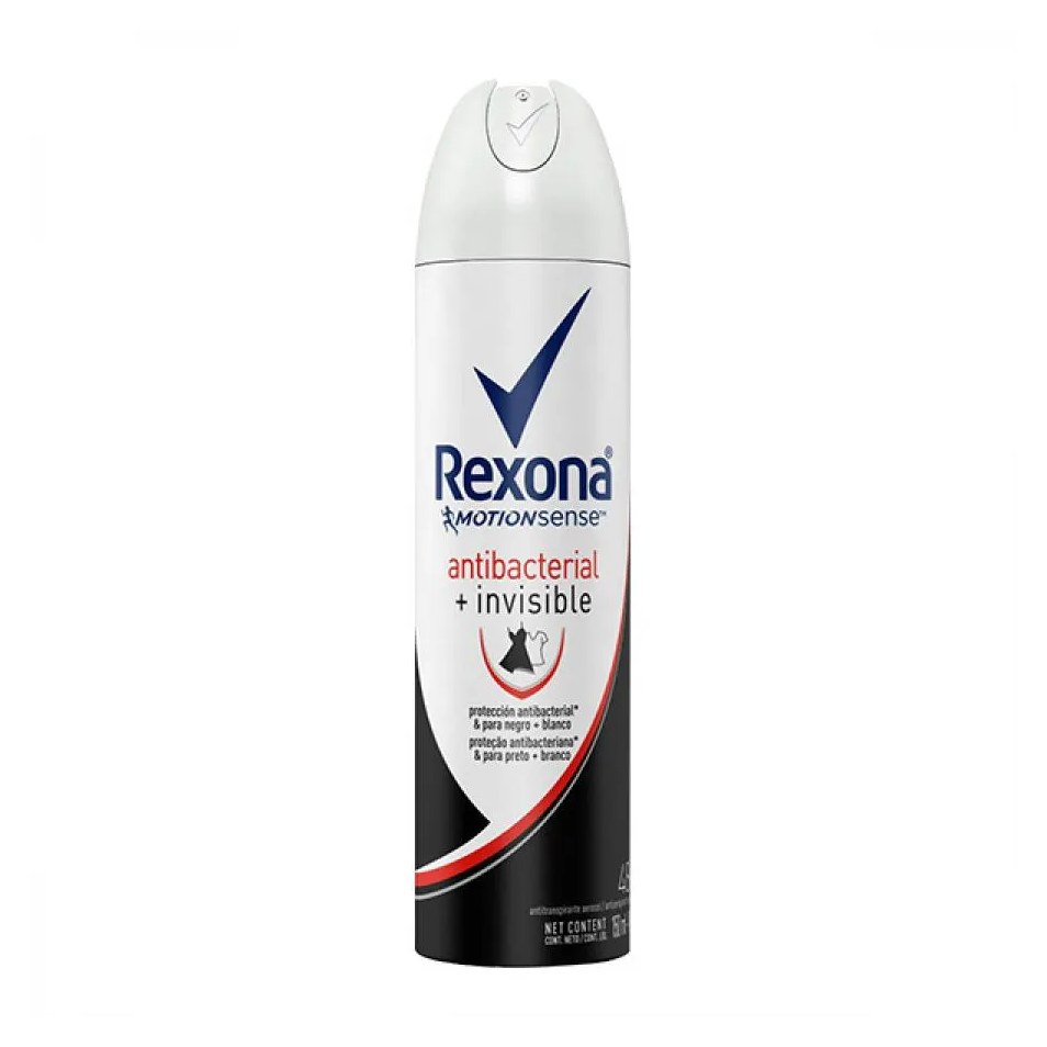 Antitranspirante Aerossol Rexona Invisible + Antibac 150ml