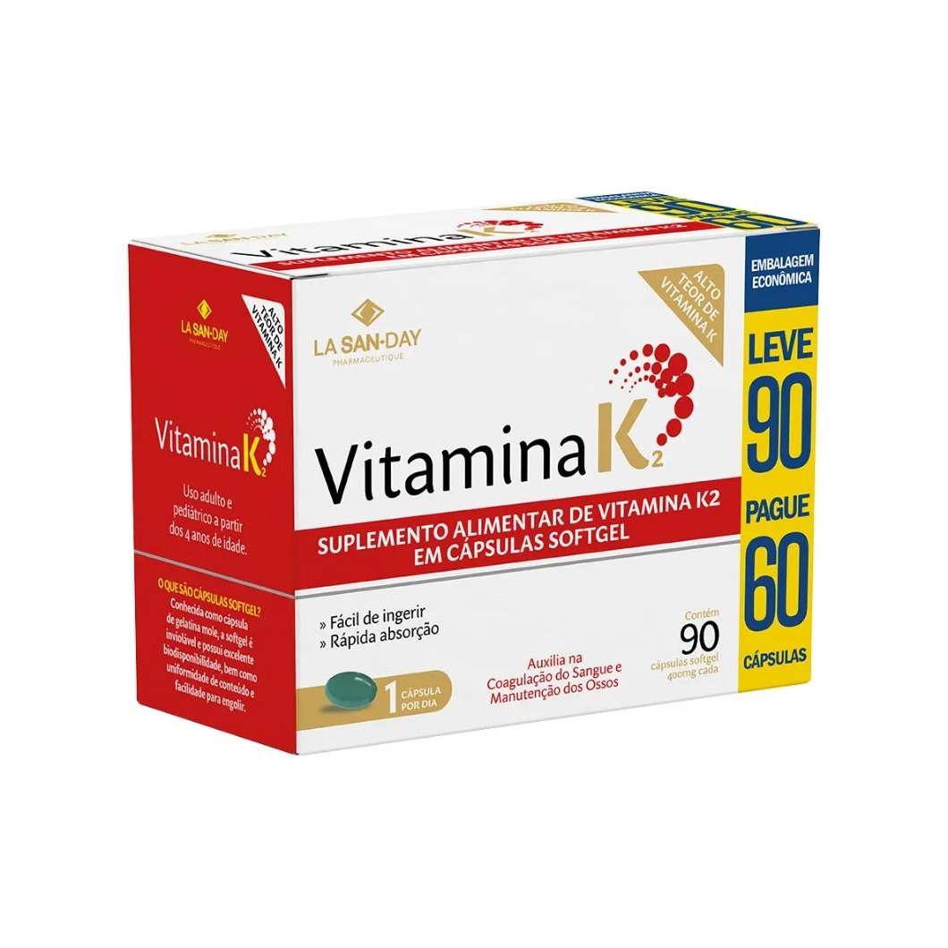 Vitamina K2 Lasanday 90 Capsulas