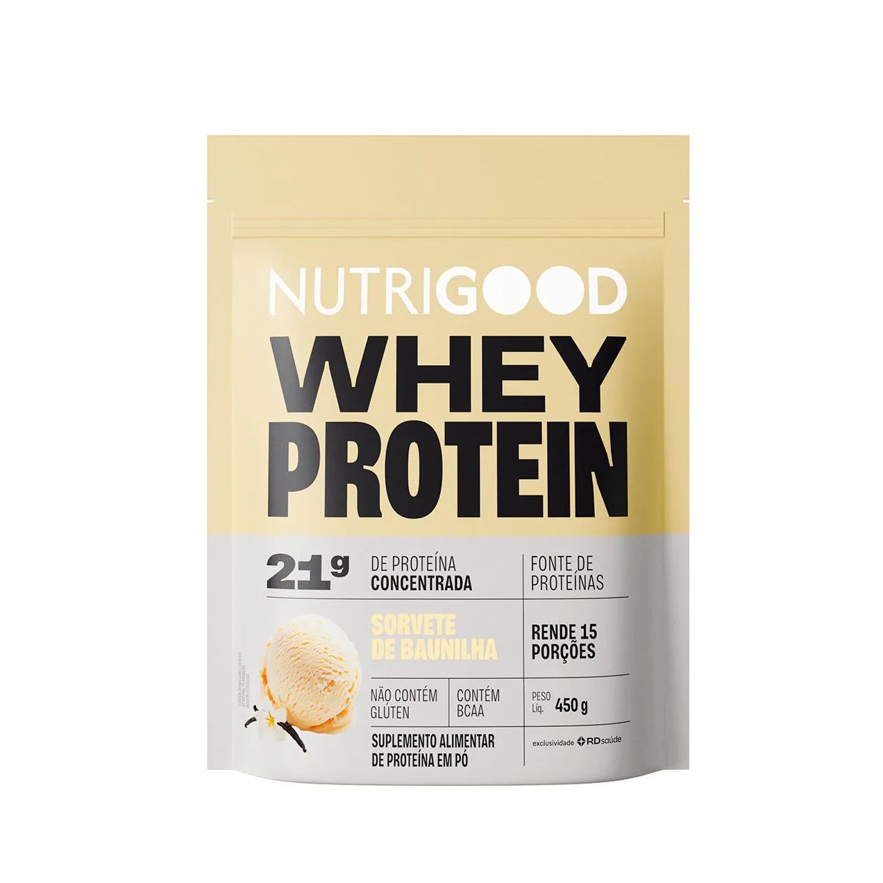 Whey Protein Concentrado Nutrigood Sorvete de Baunilha 450g