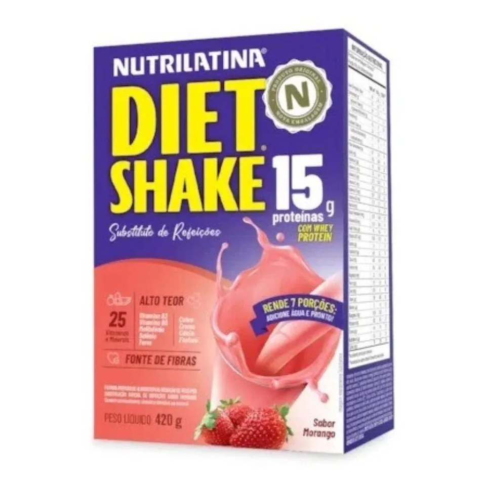 Diet Shake Sabor Morango 420g Nutrilatina