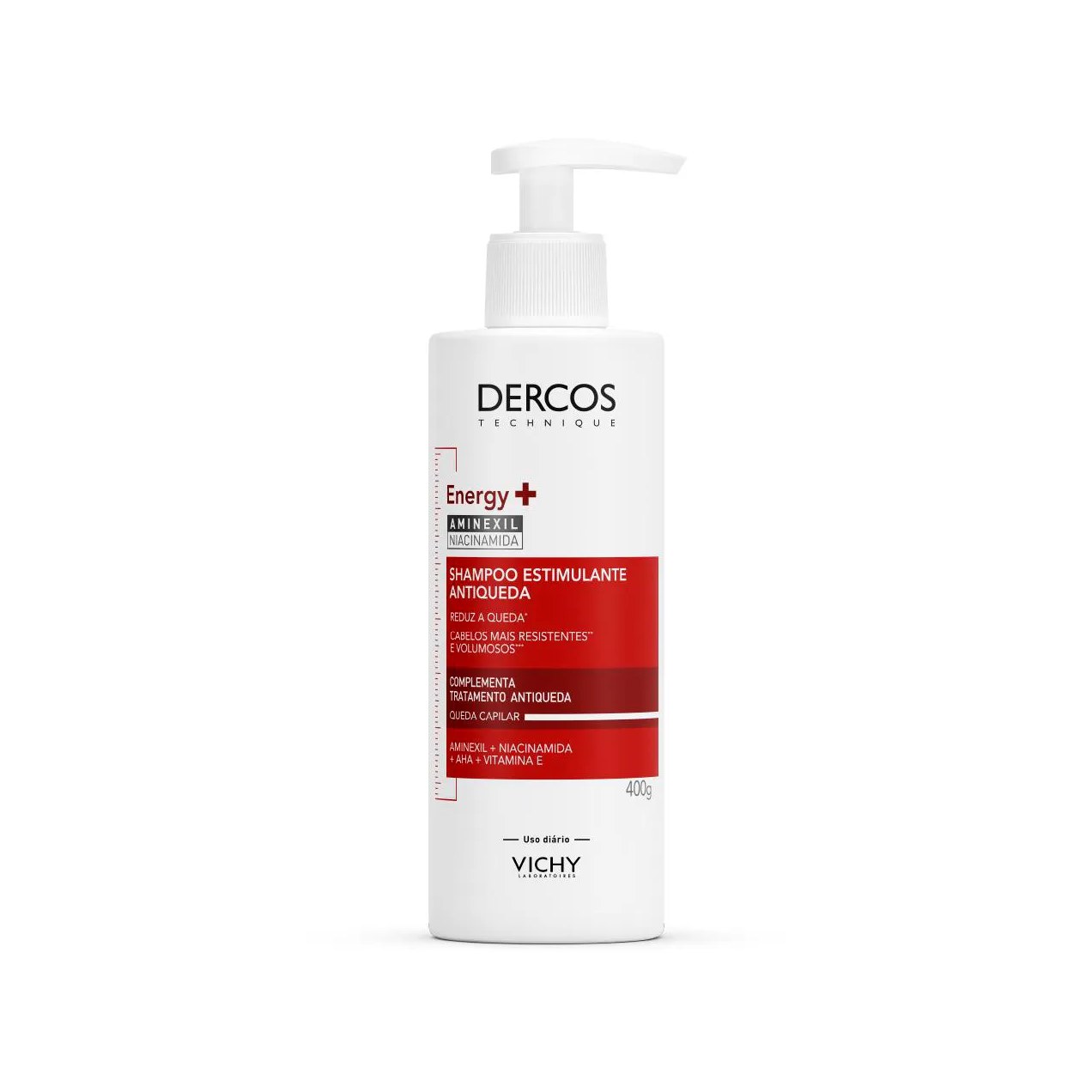 Shampoo Antiqueda Estimulante Vichy Dercos Energy+ Cabelos Fracos Antiqueda Premium com Aminexil, Niacinamida e Vitamina E 400g