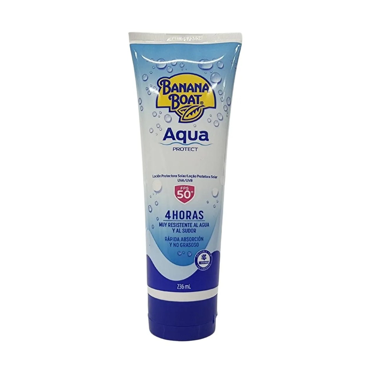 Loção Protetora Solar Uva/uvb Aqua Protect Fps 50+ Banana Boat 236ml