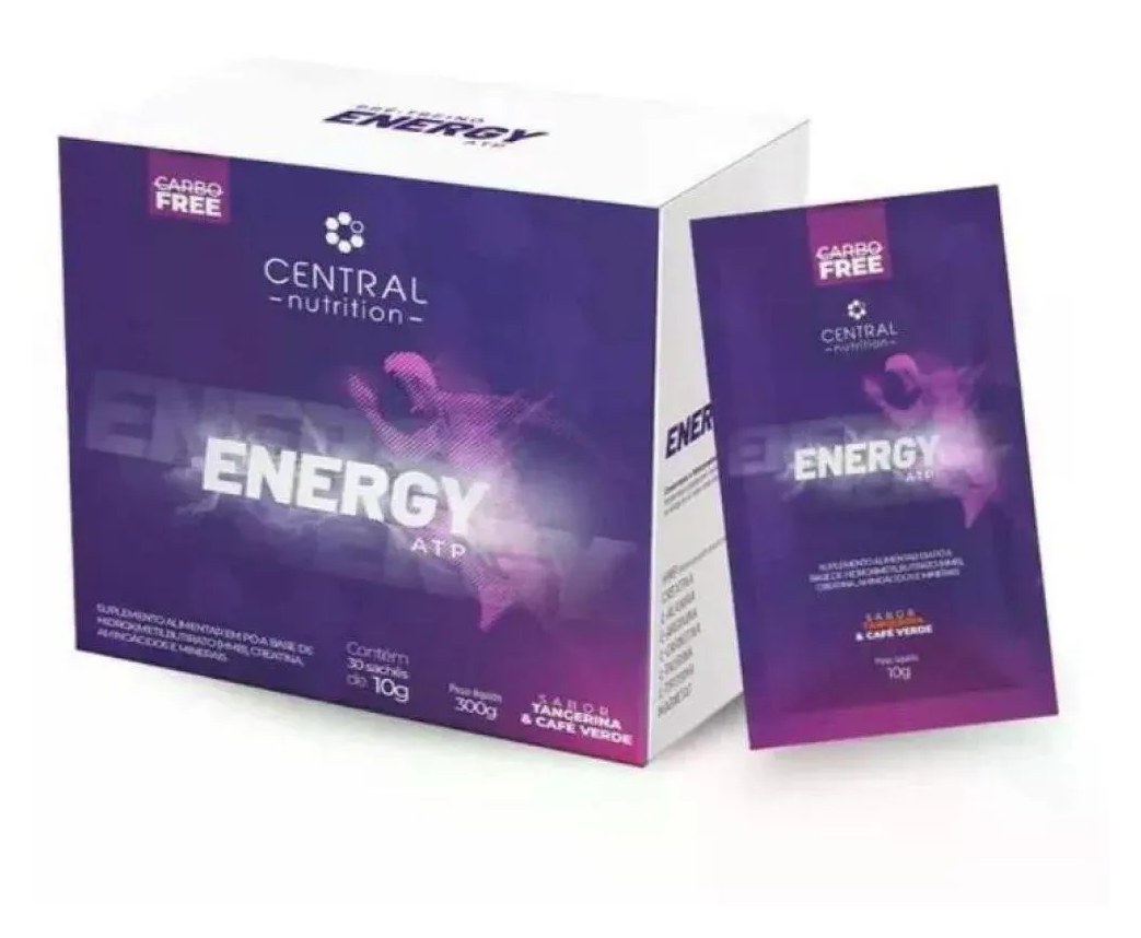 Creatina Monohidratada Central Nutrition Energy Atp Limão Sachê 10g 30 unidades