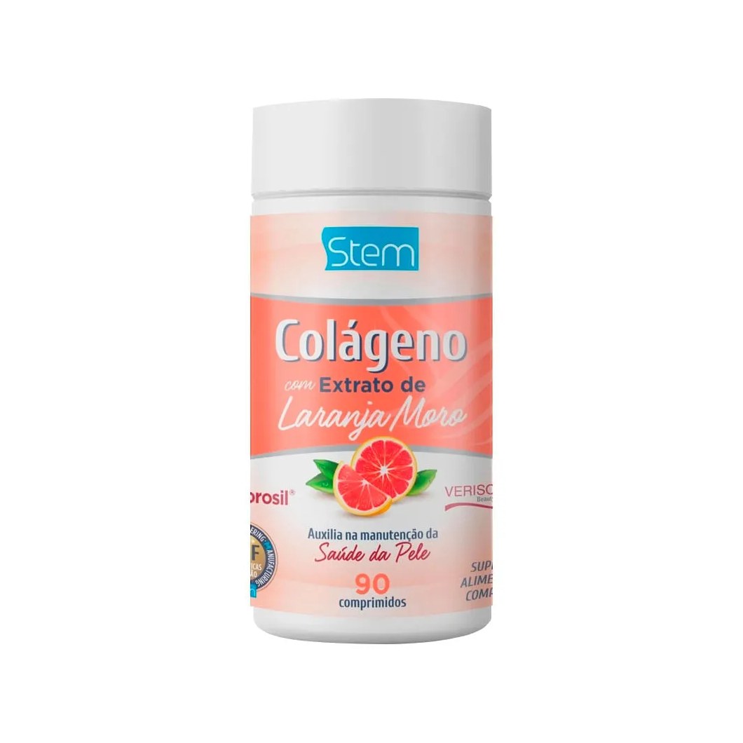Colageno Com Extrato De Laranja Moro Com 90 Comprimidos Stem