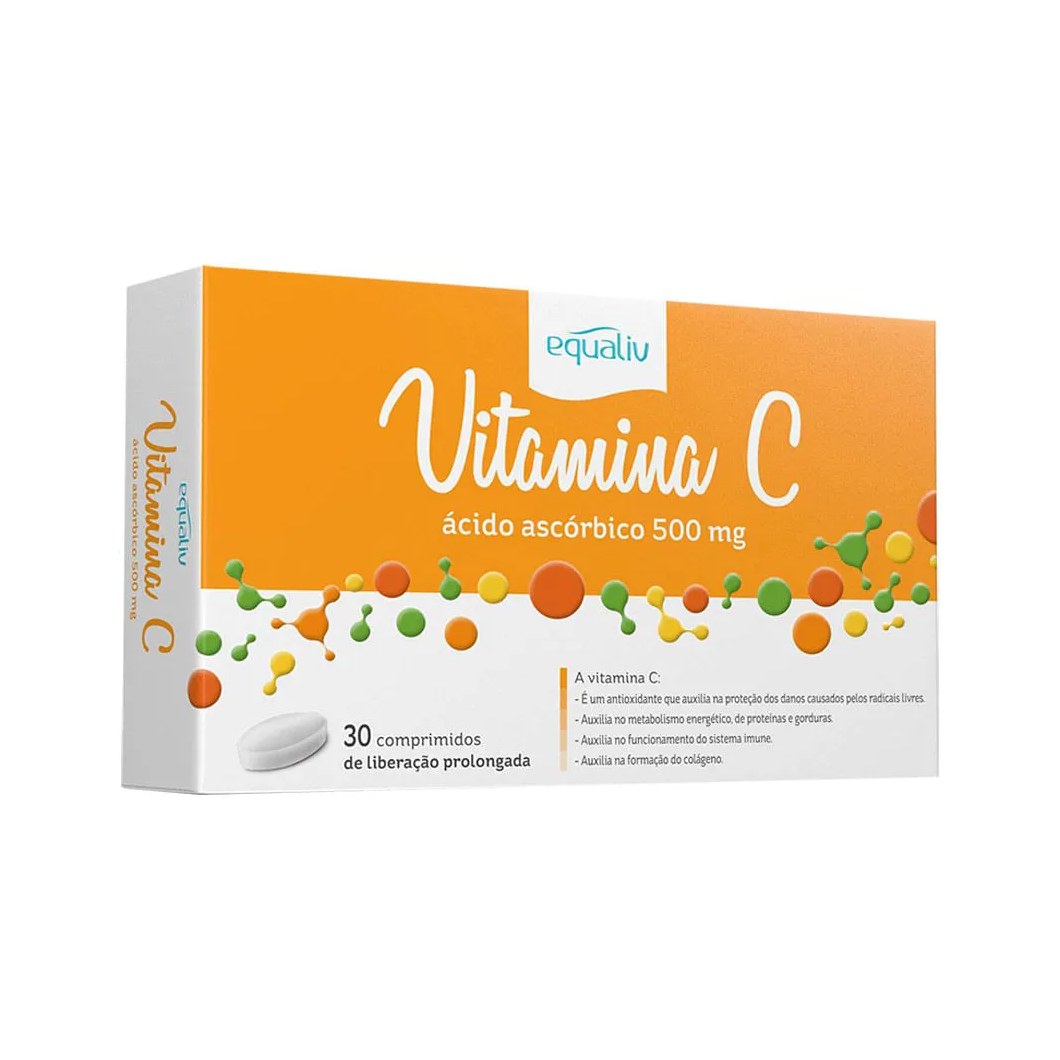 Equaliv Vitamina C 500mg 30 Comprimidos De Liberação Prolongada
