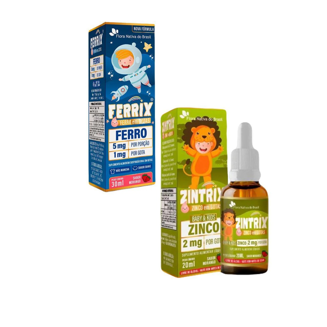 Ferrix Ferro + Zintrix Zinco – Kids – Flora Nativa