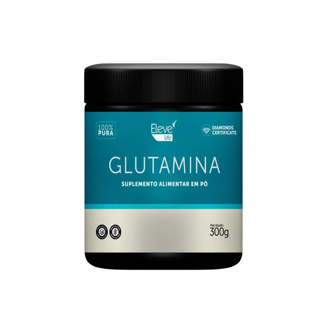 Glutamina 300g – 1 Unidade Eleve Life + E-book