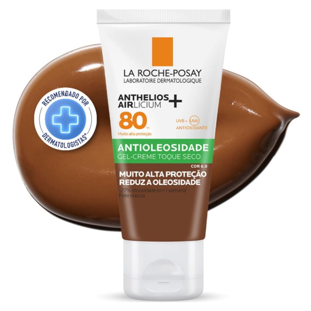 Protetor Solar Facial La Roche-Posay Anthelios Airlicium+ FPS80 Cor 6.0 40g